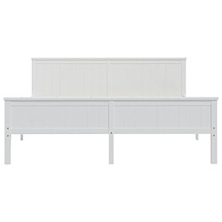 Avis vidaXL Cadre de lit sans matelas blanc bois massif de pin 200x200 cm