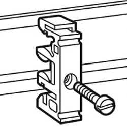 adaptateur rail / pas de vis 4 mm - boite de 100 - legrand 036478