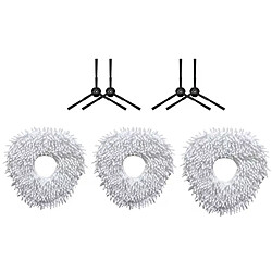 AD 3Pcs Chiffon De Vadrouille, 4 Pièces Brosses Latérales pour Narwal YJCC001 1 Aspirateur Pièces De Rechange Accessoires