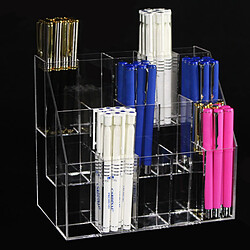 Universal Organiseur de maquillage en acrylique transparent Boîte à lèvres Porte-crayon Brosse de maquillage Insertion Grille Boîte de rangement