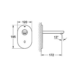 GROHE Dispositif Électronique Infrarouge pour Lavabo Euroeco CE 36273000 (Import Allemagne)