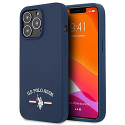 US Polo Assn Silicone Logo - Coque pour iPhone 13 Pro Max (Bleu Marine)