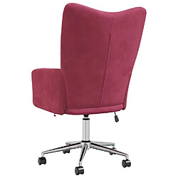 Acheter vidaXL Chaise de relaxation Rouge bordeaux Velours