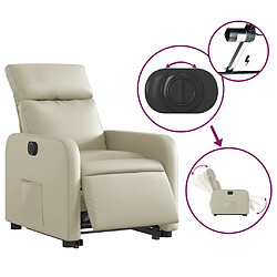 Acheter vidaXL Fauteuil inclinable électrique crème similicuir