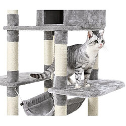 Acheter Feandrea SONGMICS Arbre à Chat Grande capacité griffoir niches colonnes renforcées 154 cm Gris Claire PCT86W