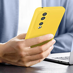 Acheter Avizar Coque pour Honor 90 Silicone Semi-rigide Soft-touch avec Dragonne Jaune