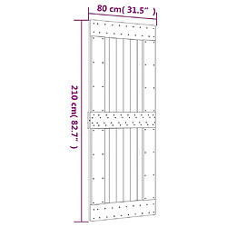 Acheter vidaXL Porte coulissante et kit de quincaillerie 80x210 cm pin massif