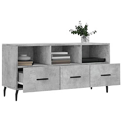 Acheter Maison Chic Meuble TV scandinave - Banc TV pour salon gris béton 102x36x50 cm bois d'ingénierie -MN17953