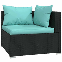 Avis Maison Chic Salon de jardin 5 pcs + coussins - Mobilier/Meubles de jardin - Table et chaises d'extérieur Résine tressée Noir -MN63804