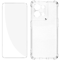 Avizar Pack Protection Oppo Reno 8 5G Coque Renforcée + Verre Trempé Transparent