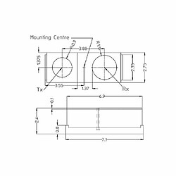 Capteur de proximité boîtier SMT Broadcom HSDL-9100-021