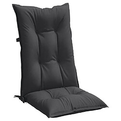 Acheter vidaXL Coussins de chaise à dossier haut lot de 2 anthracite mélangé