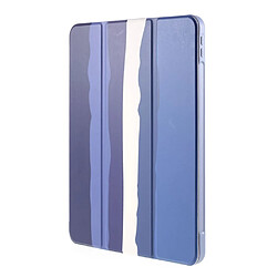 Etui en PU avec support tripliure et porte-stylo bleu pour votre Apple iPad Air (2020)