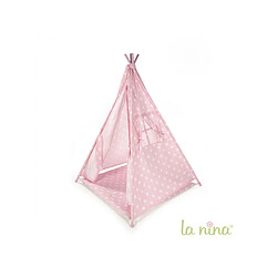 La Nina TIPI CARLOTA ROSE A ETOILES (100X140X100 CM)