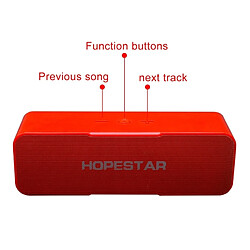 Avis Wewoo Mini enceinte Bluetooth rouge HOPESTAR H13 mini haut-parleur portable sans fil de lapin Bluetooth, micro intégré, soutien AUX / main appel gratuit / FM / TF