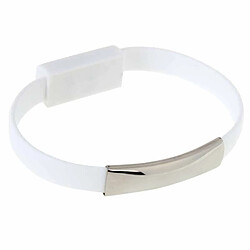 Avis Wewoo Câble blanc pour Samsung Galaxy S6 / S5 / S IV, LG, HTC, longueur: 24cm de chargement de données de synchronisation de bracelet portable,