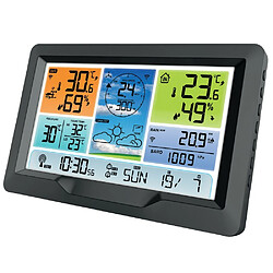 Optex Station Météo Professionnelle Couleur Sans fil USB SM-061 – Radio-Pilotée, Capteur extérieur inclus, 2 alarmes avec fonction Snooze