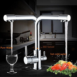 Avis Universal Robinet de cuisine double évent double commande robinet de cuisine eau chaude et froide robinet de cuisine