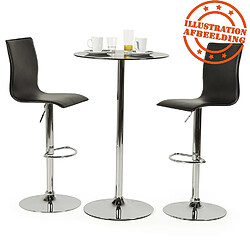 Alterego Tabouret de bar design 'ALTO' en similicuir noir