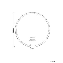 Avis Beliani Miroir Avec haut-parleur Bluetooth intégré TANAY Argenté