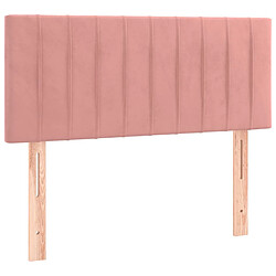 vidaXL Tête de lit Rose 80x5x78/88 cm Velours