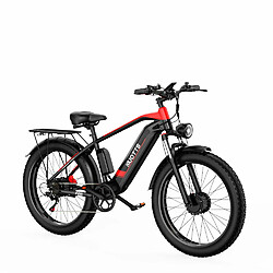 Avis Vélo Électrique Duotts F26 - Moteur 750W*2 Batterie 840WH 50KM d'Autonomie - Noir rouge