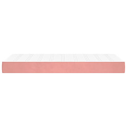 Avis vidaXL Matelas de lit à ressorts ensachés Rose 100x200x20 cm Velours