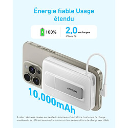 Avis SANAG Zolo Power Bank Magnétique, Batterie Externe Portable 10000Mah Sans Fil Avec Recharge Rapide 30 W ., Câble Usb-C Intégré Et Support Ajustable, Pour Iphone Séries 15/14, Airpods, Et Bien Plus