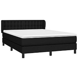 Avis Maison Chic Lit Adulte - Lit simple Lit à sommier tapissier avec matelas moelleux - Meuble de Chambre - Noir 140x200 cm Tissu -MN87418