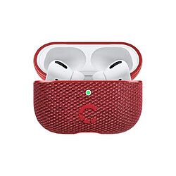 CYGNETT Coque pour Airpods Pro Tekview en Tissu Antidérapant Anti-Choc Rouge