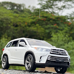 Universal 1: 32 Toyota Highlander SUV alliage modèle de voiture moulée sous pression jouet voiture métal jouet voiture collection haute simulation jouet de voiture enfant(blanche)