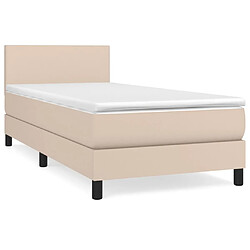 Maison Chic Lit Adulte - Lit simple Lit à sommier tapissier avec matelas moelleux - Meuble de Chambre - Cappuccino 100x200 cm -MN83804