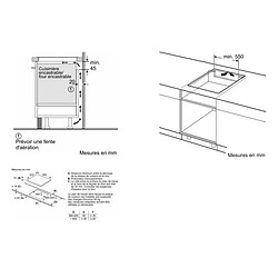 Table de cuisson induction 60cm 3 feux 4600wnoir - T36FBC1L0 - NEFF