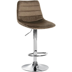 Non Tabouret de bar Lex velours chrome