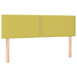 Maison Chic Lot de 2 Têtes de lit design pour chambre - Décoration de lit Vert 72x5x78/88 cm Tissu -MN92024