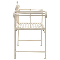 Avis Maison Chic Banc de jardin | Chaise de jardin 132 cm Métal Antique Blanc -GKD23742