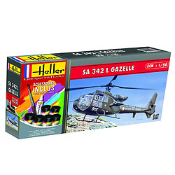 Heller Maquette hélicoptère : Kit complet : SA 342 Gazelle