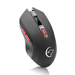 Avis Souris de jeu sans fil 2.4G 2400DPI 6 boutons souris optiques avec récepteur USB pour PC - noir