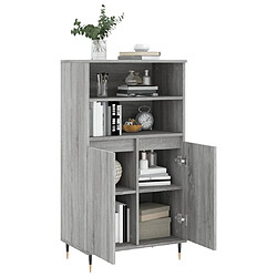 Avis vidaXL Buffet haut Sonoma gris 60x36x110 cm Bois d'ingénierie