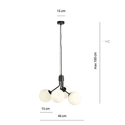 EPIKASA Suspension Nova, Noir, Acier, 46x100x46 cm pas cher