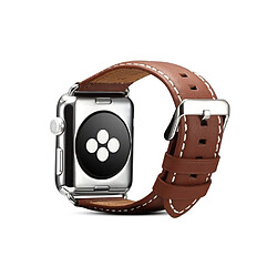 Wewoo Denior Environmental Luxury Car Watch Bracelet en cuir pour Apple Series 5 & 4 44mm / 3 & 2 & 1 42mm marron pas cher