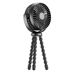 (Noir) Hansona Mini Ventilateur de Poussette Portatif avec Trépied Flexible