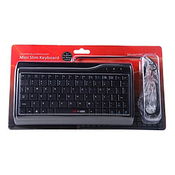 Wewoo Clavier QWERTY noir MC-8017 - d'ordinateur multimédia mini-Clavier QWERTY de 78 touches pas cher