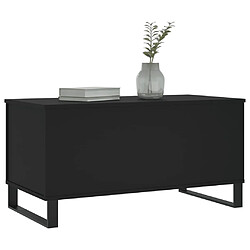 Avis vidaXL Table basse Noir 90x44,5x45 cm Bois d'ingénierie