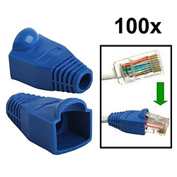 Wewoo Bleu pour RJ45, 100 pcs câble réseau couvre-bouchon