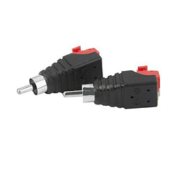 10 x RCA Mâle Connecteur Adaptateur Haut-Parleur Fil Câble à Audio Jack Plug pas cher