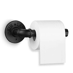 Universal Tubes industriels antiques Porte-papier toilette Tubes industriels lourds Porte-papier toilette Style Kit de montage mural rétro | Porte-papiers (noir) pas cher