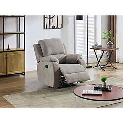 Vente-Unique Fauteuil relax en microfibre gris clair BRODY