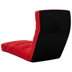 Avis vidaXL Chaise pliable de sol Rouge Similicuir