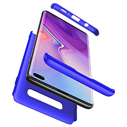 Avis Wewoo Coque Rigide Étui pour PC à couverture intégrale à trois étages Galaxy S10 + bleu